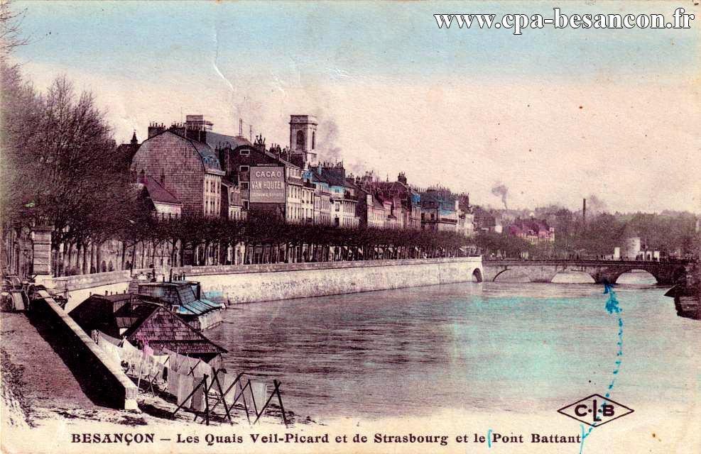BESANÇON - Les Quais Veil-Picard et de Strasbourg et le Pont Battant
